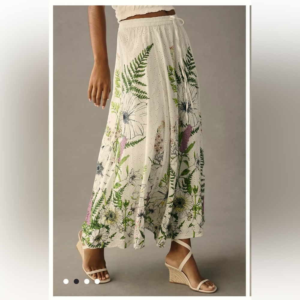 Anthropologie Forever That Girl Eyelet A-Line Skirt